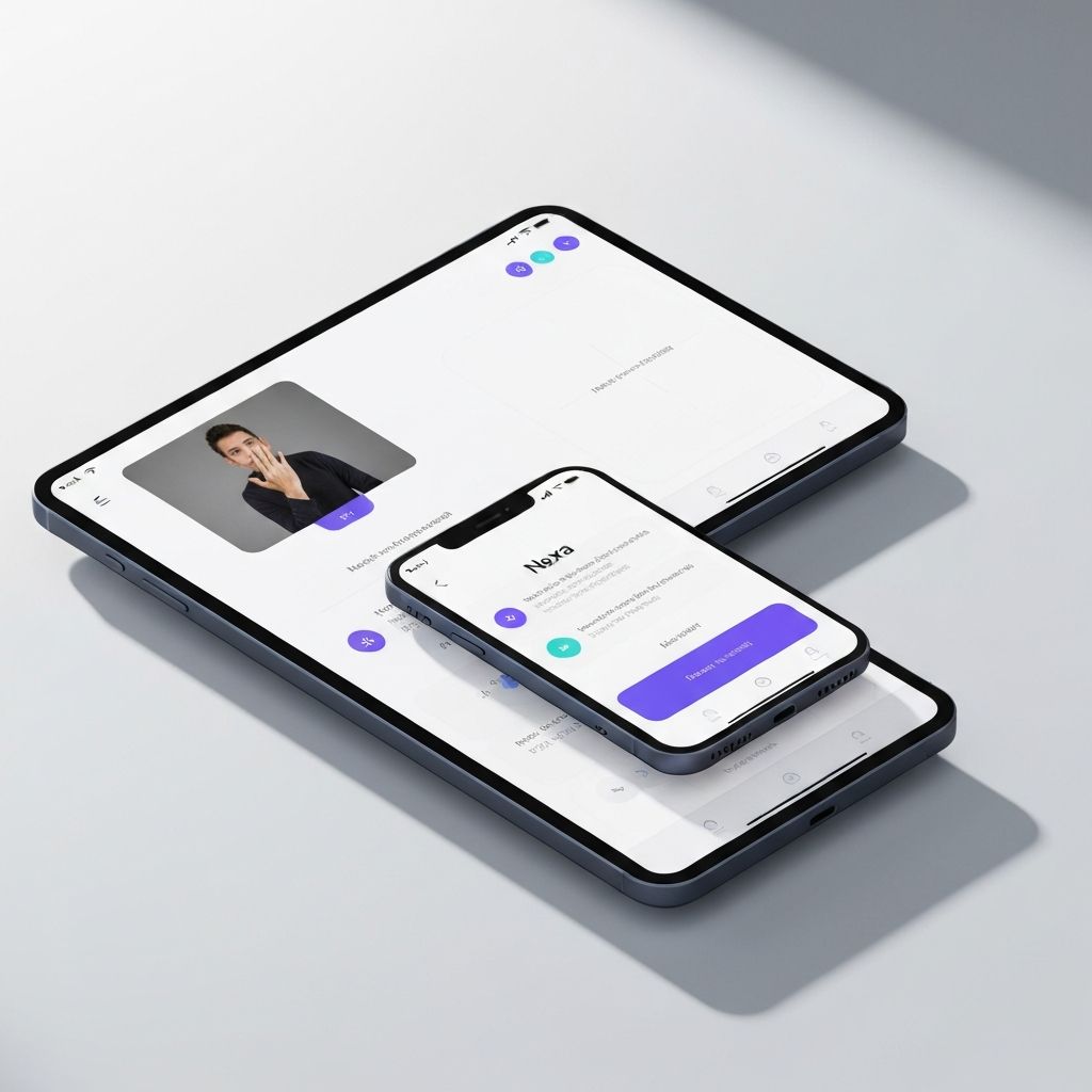 Nexa assistive technology platform displayed on a tablet