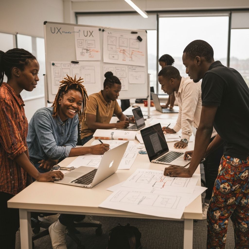 QuantumnLeap team collaborating in their campus innovation lab